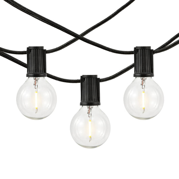 Safavieh LEIGH, 10-Light Outdoor String Light, 120-Inch Black Metal & Glass for Stylish Patio Illumination PLT4041A