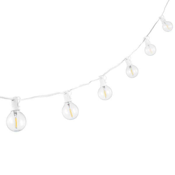 Safavieh CHIERA, 10-Light Outdoor String Lights, 120-Inch White, Durable & Elegant for Year-Round Ambiance PLT4042A