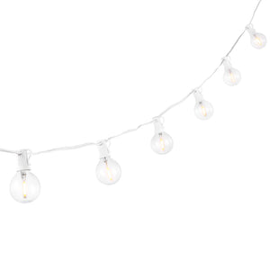 Safavieh CHIERA, 10-Light Outdoor String Lights, 120-Inch White, Durable & Elegant for Year-Round Ambiance PLT4042A