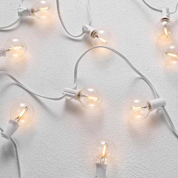 Safavieh CHIERA, 10-Light Outdoor String Lights, 120-Inch White, Durable & Elegant for Year-Round Ambiance PLT4042A