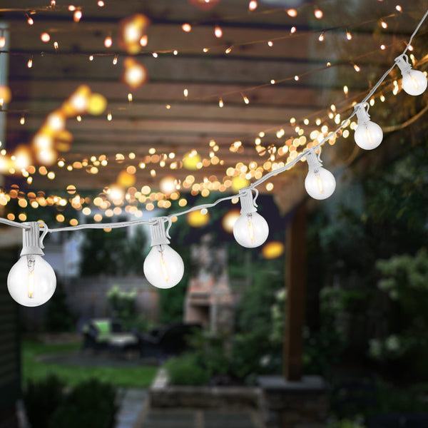 Safavieh CHIERA, 10-Light Outdoor String Lights, 120-Inch White, Durable & Elegant for Year-Round Ambiance PLT4042A