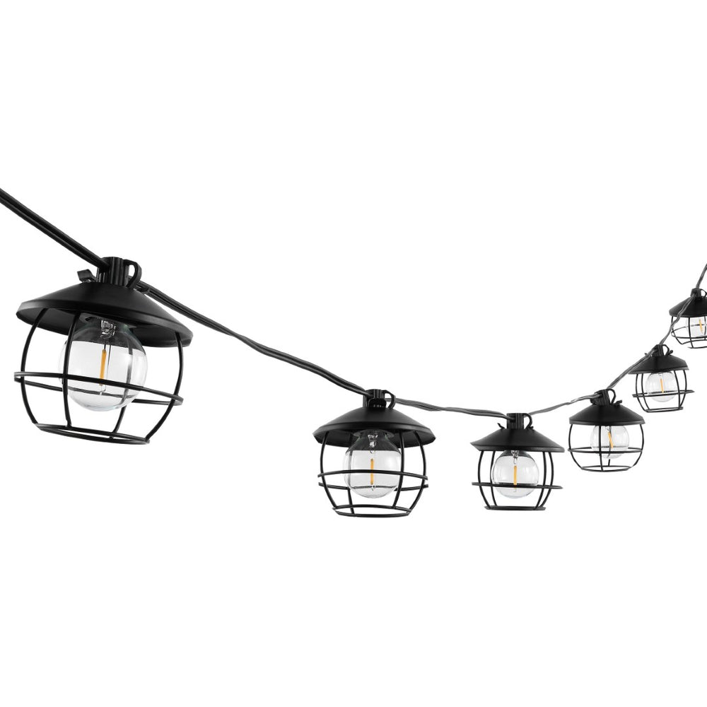 Safavieh AGITHA, 10-Light Outdoor String Lights, 120-Inch Black Cord for Cozy Patios and Garden Parties PLT4051A