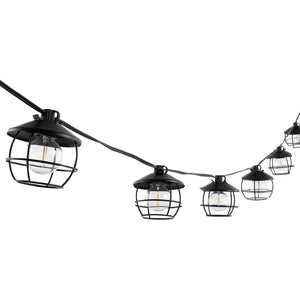 Safavieh AGITHA, 10-Light Outdoor String Lights, 120-Inch Black Cord for Cozy Patios and Garden Parties PLT4051A