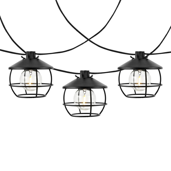 Safavieh AGITHA, 10-Light Outdoor String Lights, 120-Inch Black Cord for Cozy Patios and Garden Parties PLT4051A