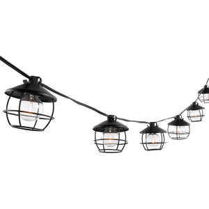 Safavieh AGITHA, 10-Light Outdoor String Lights, 120-Inch Black Cord for Cozy Patios and Garden Parties PLT4051A
