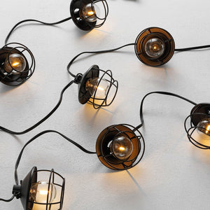 Safavieh AGITHA, 10-Light Outdoor String Lights, 120-Inch Black Cord for Cozy Patios and Garden Parties PLT4051A