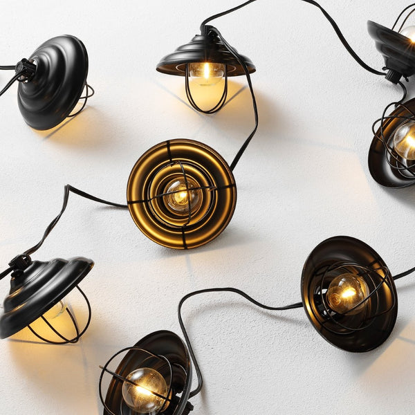 Safavieh AISLIN, 10-Bulb 120-Inch Outdoor String Lights for Cozy Ambiance – Weather-Resistant and Stylish Decor PLT4052A