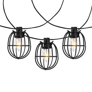 Safavieh GARNET, 10-Bulb Outdoor String Light, 120 Inches of Stylish Black Glow for Patios & Events PLT4055A