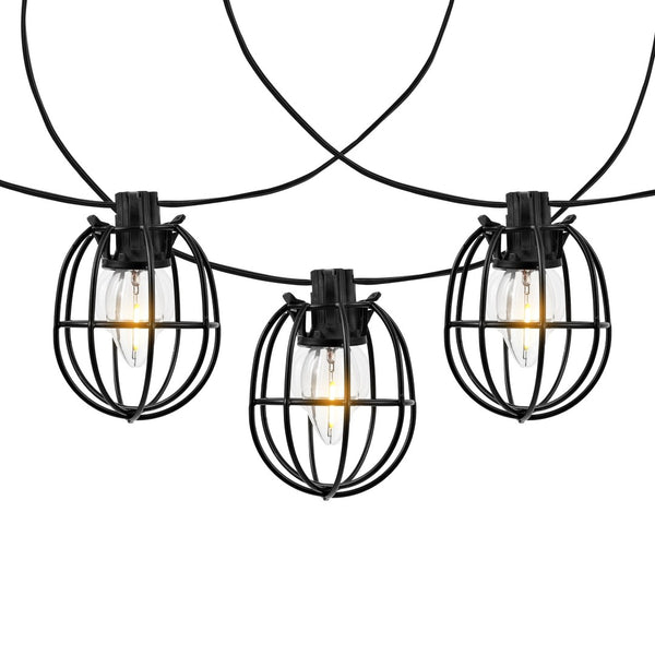Safavieh GARNET, 10-Bulb Outdoor String Light, 120 Inches of Stylish Black Glow for Patios & Events PLT4055A