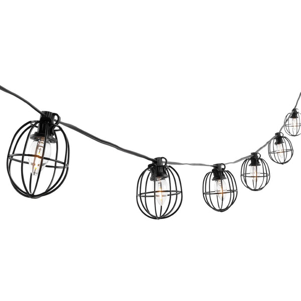 Safavieh GARNET, 10-Bulb Outdoor String Light, 120 Inches of Stylish Black Glow for Patios & Events PLT4055A