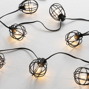 Safavieh GARNET, 10-Bulb Outdoor String Light, 120 Inches of Stylish Black Glow for Patios & Events PLT4055A