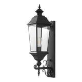 Safavieh Braden, 9.5 Inch, Black, Metal Outdoor Wall Sconce  Metal / Glass