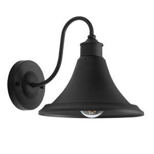 Safavieh GRAYLYN, Set of 2 Black Steel Outdoor Wall Sconces - 9 Inch, Modern Minimalist Lighting for Exteriors PLT7016A-SET2