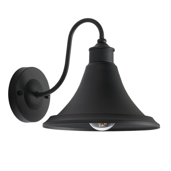 Safavieh GRAYLYN, Set of 2 Black Steel Outdoor Wall Sconces - 9 Inch, Modern Minimalist Lighting for Exteriors PLT7016A-SET2