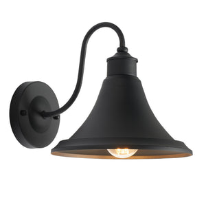 Safavieh GRAYLYN, Set of 2 Black Steel Outdoor Wall Sconces - 9 Inch, Modern Minimalist Lighting for Exteriors PLT7016A-SET2