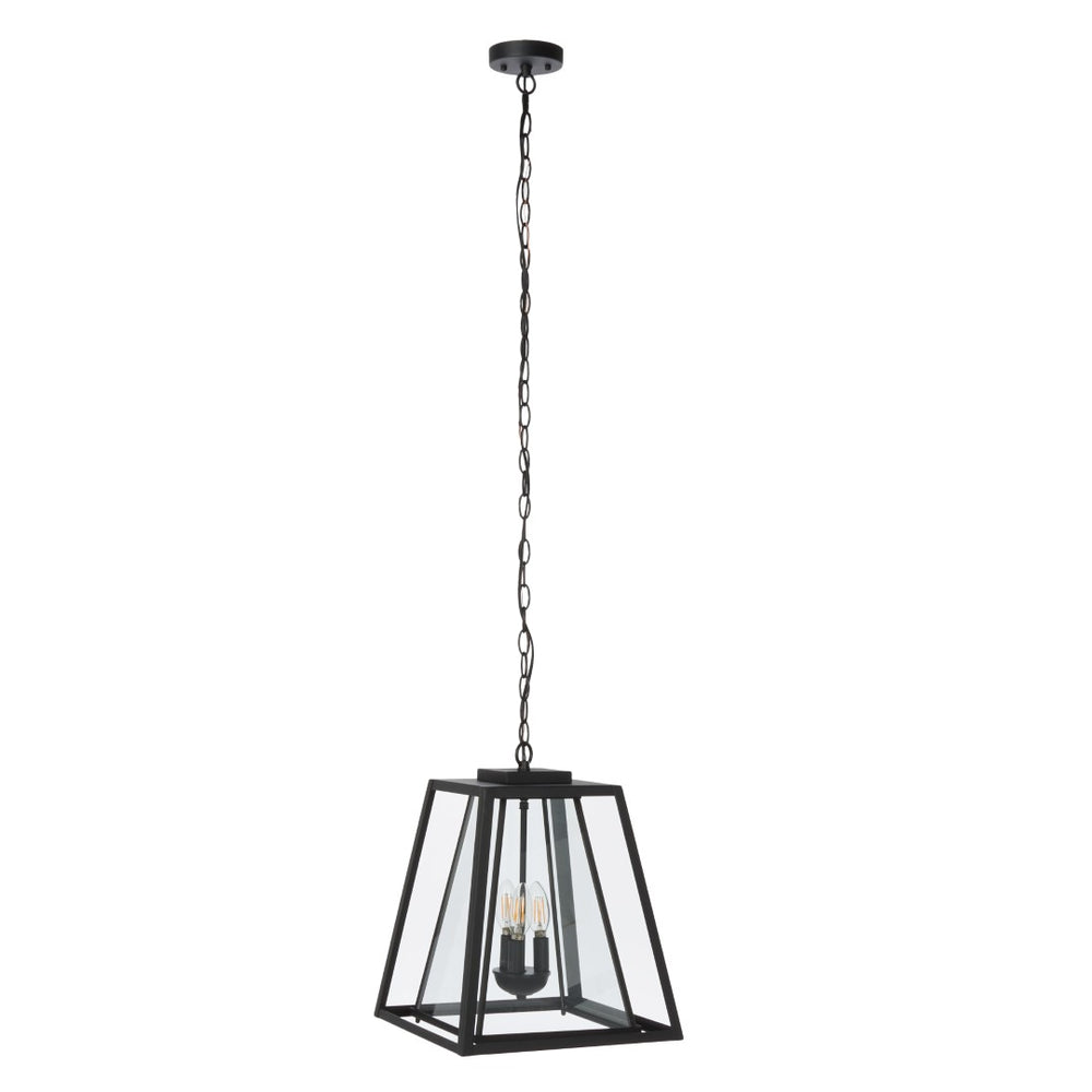 Safavieh RYDLER, 13 Inch Black Steel/Glass Outdoor Pendant Light - Modern Minimalism for Stylish Illumination PLT7028A