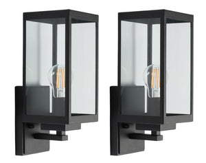 Safavieh RINNAH, Contemporary 6.2-Inch Bronze Steel Outdoor Wall Sconce Set of 2 for Elegant Illumination PLT7035A-SET2