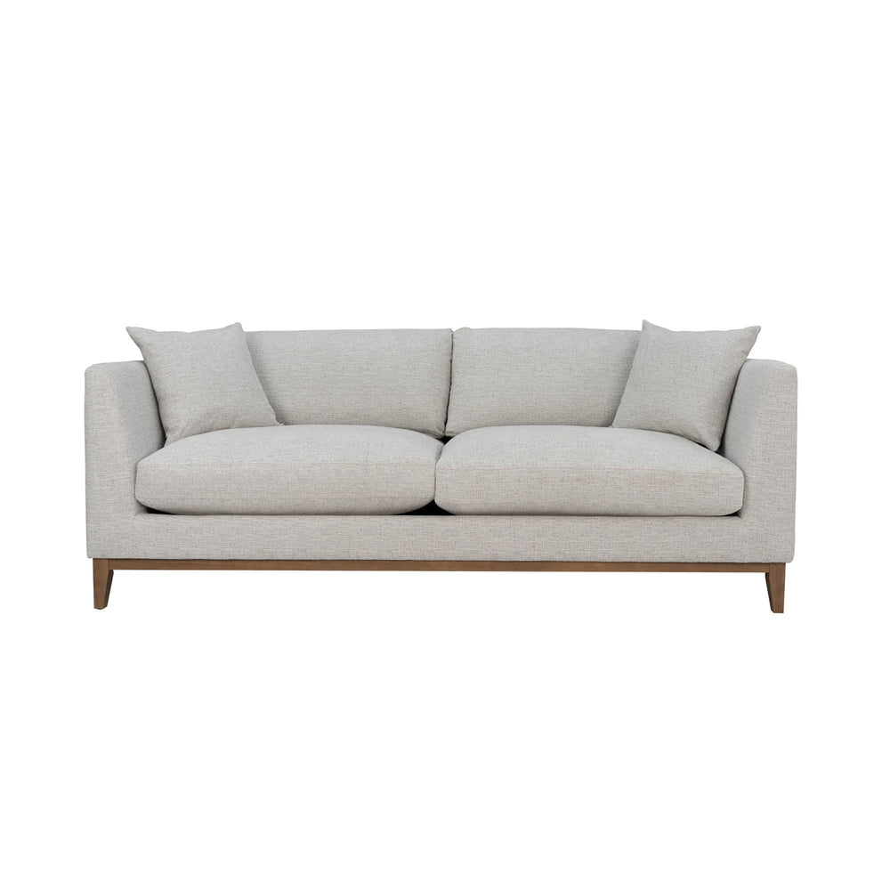 Lh Imports Harmony Sofa - Luxurious Woven Tweed Neutral Design, Feather-polyester Cushions & Sturdy Oak Frame Grey Oak,Pine,Plywood,Polyester,Foam,Polyester Fiber,Feather Plu022-wtn