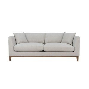 Lh Imports Harmony Sofa - Luxurious Woven Tweed Neutral Design, Feather-polyester Cushions & Sturdy Oak Frame Grey Oak,Pine,Plywood,Polyester,Foam,Polyester Fiber,Feather Plu022-wtn