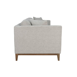Lh Imports Harmony Sofa - Luxurious Woven Tweed Neutral Design, Feather-polyester Cushions & Sturdy Oak Frame Grey Oak,Pine,Plywood,Polyester,Foam,Polyester Fiber,Feather Plu022-wtn