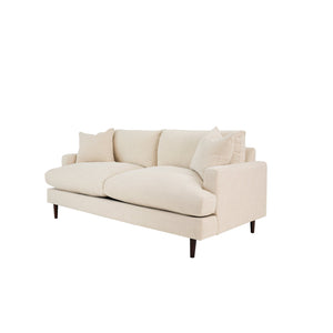 Lh Imports Martha Apartment Sofa - Beach Alabaster: Luxurious Comfort With Reversible Cushions & Hardwood Frame Beige Hemlock,Alder,Plywood,Feather,Polyester,Foam,Polyester Fiber Plu071-bl
