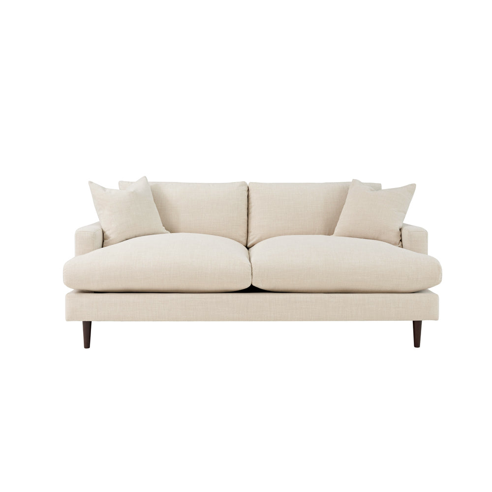 Lh Imports Martha Apartment Sofa - Beach Alabaster: Luxurious Comfort With Reversible Cushions & Hardwood Frame Beige Hemlock,Alder,Plywood,Feather,Polyester,Foam,Polyester Fiber Plu071-bl