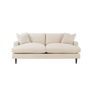 Lh Imports Martha Apartment Sofa - Beach Alabaster: Luxurious Comfort With Reversible Cushions & Hardwood Frame Beige Hemlock,Alder,Plywood,Feather,Polyester,Foam,Polyester Fiber Plu071-bl
