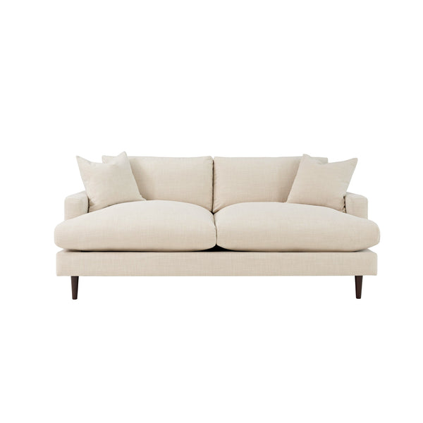 Lh Imports Martha Apartment Sofa - Beach Alabaster: Luxurious Comfort With Reversible Cushions & Hardwood Frame Beige Hemlock,Alder,Plywood,Feather,Polyester,Foam,Polyester Fiber Plu071-bl