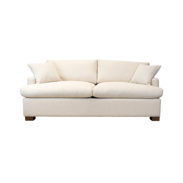 Lh Imports Martha Queen Sofa Bed - Beach Alabaster With 5.5" Memory Foam And Durable Steel Frame For Comfort Beige Hemlock,Alder,Plywood,Feather,Polyester,Foam,Polyester Fiber Plu074-bl