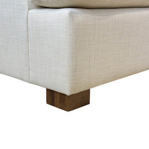 Lh Imports Martha Queen Sofa Bed - Beach Alabaster With 5.5" Memory Foam And Durable Steel Frame For Comfort Beige Hemlock,Alder,Plywood,Feather,Polyester,Foam,Polyester Fiber Plu074-bl