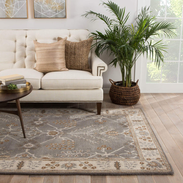 Jaipur Living Jaipur Living Chambery Hand-tufted Wool Floral Rug Vintage Botanical Neutral Pile Gray 2'X3' RUG129875