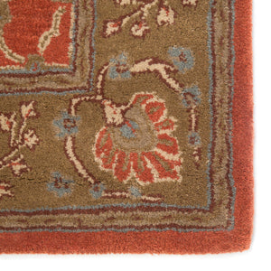 Jaipur Living Jaipur Living Chambery Hand-tufted Wool Floral Rug Vintage Botanical Neutral Pile Orange 2'6"X8' Runner RUG103483