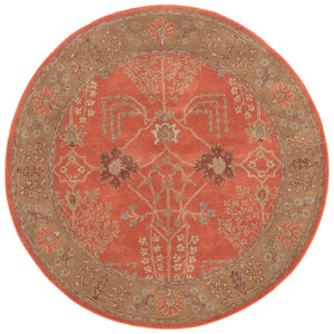 Jaipur Living Jaipur Living Chambery Hand-tufted Wool Floral Rug Vintage Botanical Neutral Pile Orange 10' RND RUG103487