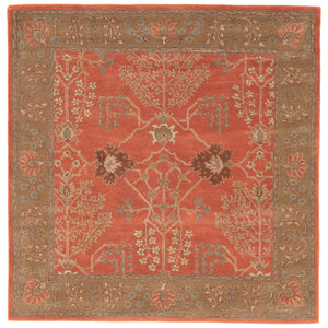 Jaipur Living Jaipur Living Chambery Hand-tufted Wool Floral Rug Vintage Botanical Neutral Pile Orange 8' SQR RUG116231