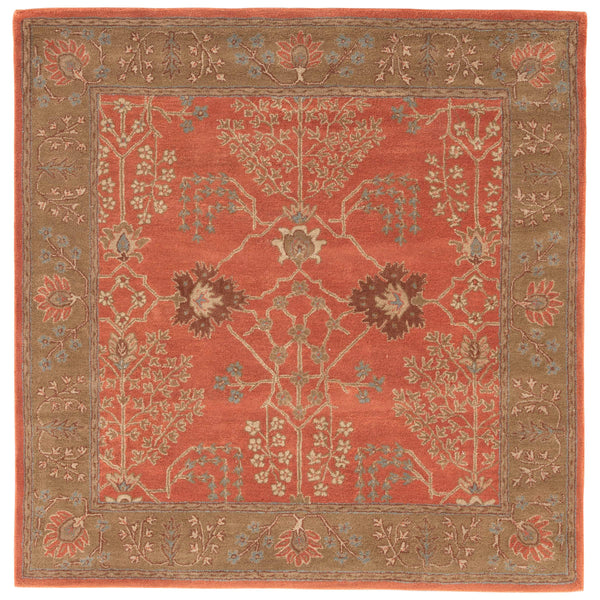 Jaipur Living Jaipur Living Chambery Hand-tufted Wool Floral Rug Vintage Botanical Neutral Pile Orange 8' SQR RUG116231