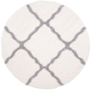 Safavieh Parma Cozy Shag Area Rug – Luxurious Lattice Design For Modern Home Decor, Crafted In Turkey Cream ,Grey Polypropylene Pile Pma521a-3sq