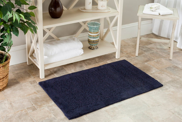Safavieh Plush Navy On Navy Area Rug – Handcrafted Cotton Luxury For Stylish Home Decor And Comfort Navy ,Navy Cotton Pmb623b-2745