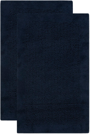 Safavieh Plush Navy On Navy Area Rug – Handcrafted Cotton Luxury For Stylish Home Decor And Comfort Navy ,Navy Cotton Pmb623b-2745
