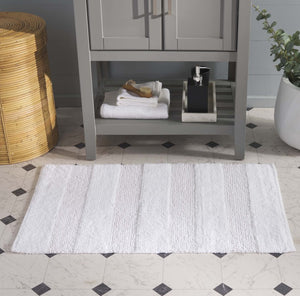 Safavieh Harper Handwoven Cotton Bathmat Striated Texture for a Clean Modern Bathroom Floor PMBS901F-3220