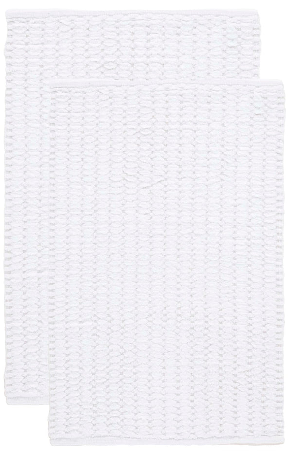 Safavieh Oliva Handwoven Cotton Bathmat Ridged Hatched Texture for Modern Minimalist Bathrooms PMBS902F-3220