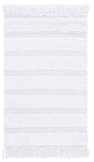 Safavieh Finn Handwoven Cotton Bathmat with Fringe Trim for Minimalist Scandinavian Bathrooms PMBS905F-3220