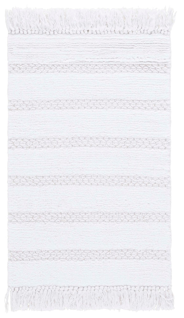 Safavieh Finn Handwoven Cotton Bathmat with Fringe Trim for Minimalist Scandinavian Bathrooms PMBS905F-3220