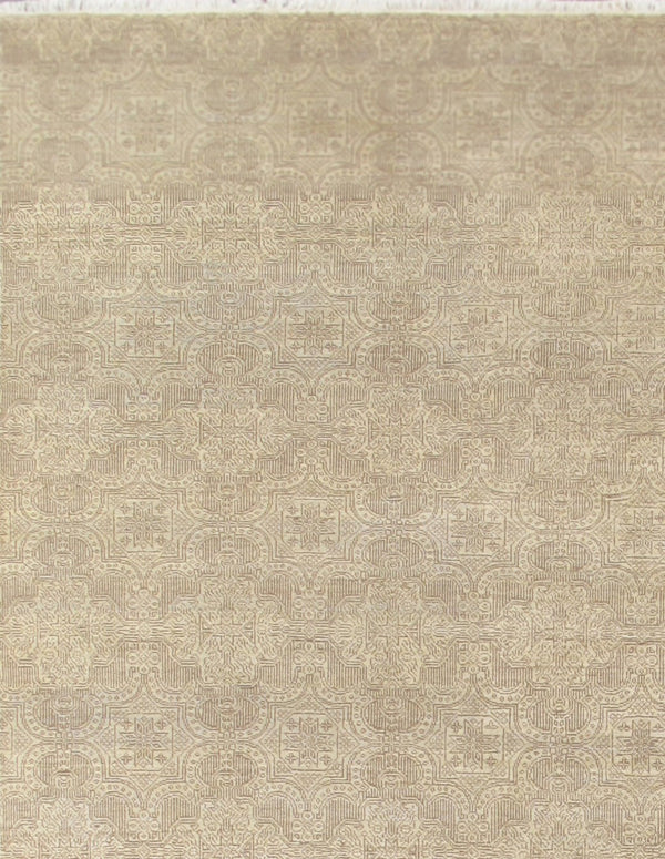 Pasargad Home Transitional Collection Hand-knotted Silk & Wool Area Rug For Modern Elegance   Pmc 4 9x12
