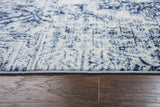 Rizzy Panache PN6959 Power Loomed Transitional Polypropylene Rug Ivory/Blue 9'10" x 12'6"