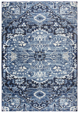 Rizzy Panache PN6962 Power Loomed Transitional Polypropylene Rug Blue/Ivory 9'10" x 12'6"