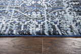 Rizzy Panache PN6964 Power Loomed Transitional Polypropylene Rug Blue/Ivory 9'10" x 12'6"