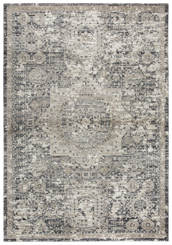 Rizzy Panache PN6977 Power Loomed Traditional  Polypropylene Rug Gray/Natural 9'10" x 12'6"