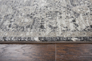 Rizzy Panache PN6977 Power Loomed Traditional  Polypropylene Rug Gray/Natural 9'10" x 12'6"