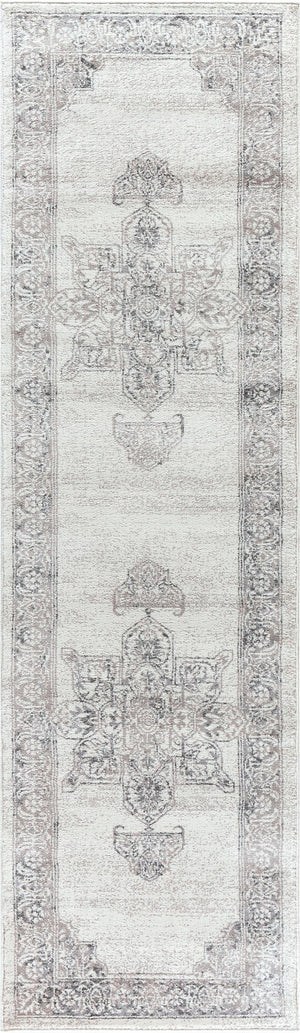 Rizzy Panache PN6980 Power Loomed Traditional  Polypropylene Rug Natural/Beige 2'3" x 7'7"