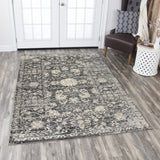 Rizzy Panache PN6986 Power Loomed Transitional Polypropylene Rug Gray/Taupe 9'10" x 12'6"